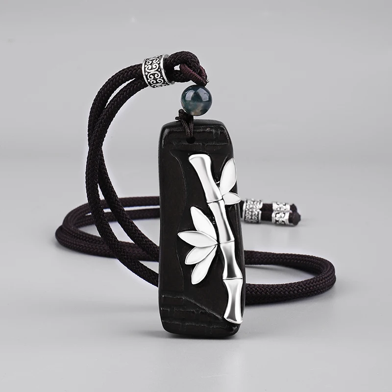 Vintage Nepal Jewelry Handmade Black Sandalwood Necklace Tibetan silver Bamboo Pendant Long Necklaces Ethnic Necklace Collares
Vintage Nepal Jewelry Handmade Black Sandalwood Necklace Tibetan silver Bamboo Pendant Long Necklaces Ethnic Necklace Collares