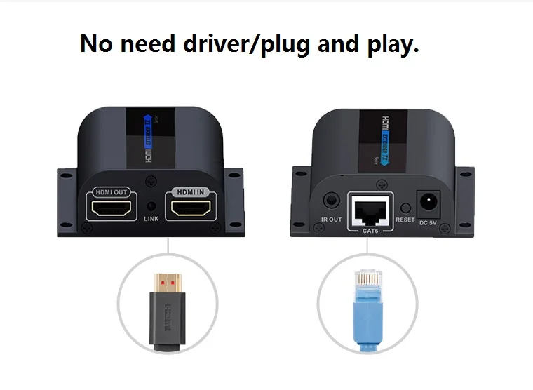 LKV372Pro HDMI Extender with Loop-out and IR 1080P,Up to 60m/196ft over single CAT6 network cable
LKV372Pro HDMI Extender with Loop-out and IR 1080P,Up to 60m/196ft over single CAT6 network cable