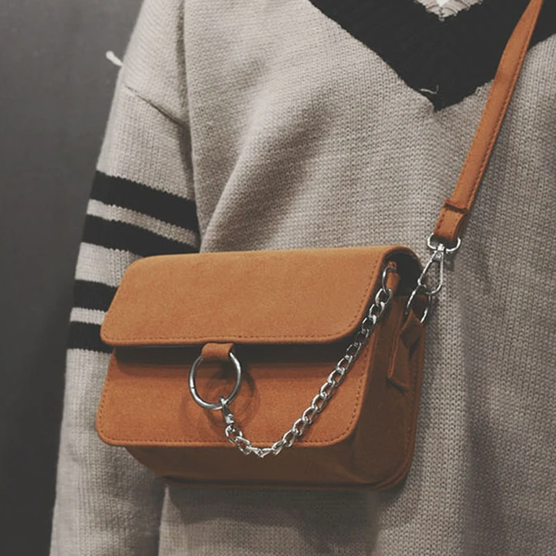 suede frosted shoulder bag vintage handbag Ring chain designer crossbody bags female simple handbags women messenger bags 2017
suede frosted shoulder bag vintage handbag Ring chain designer crossbody bags female simple handbags women messenger bags 2017