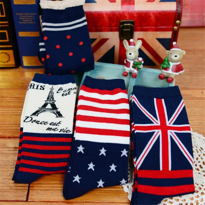 1 Pair Fashion British Women Socks Cotton Cute Sexy Dots Eiffel Tower flag Harajuku Funny Socks For Girl Female Calcetines Mujer
1 Pair Fashion British Women Socks Cotton Cute Sexy Dots Eiffel Tower flag Harajuku Funny Socks For Girl Female Calcetines Mujer