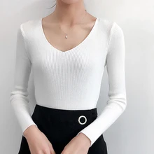 shintimes Badycon Sweaters 2020 Basic V-Neck Solid Autumn Winter Clothes Pullover Women Female Knitted Sweater Slim Long Sleeve
shintimes Badycon Sweaters 2020 Basic V-Neck Solid Autumn Winter Clothes Pullover Women Female Knitted Sweater Slim Long Sleeve