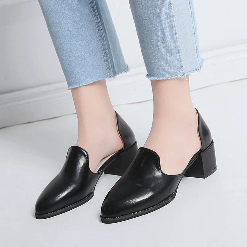 2019 Spring/Autumn Women Shoes Leather Pumps High Heel Casual Shoes Fashion Pointed Slip-on Shallow Shoes Woman Plus Size 35-43
2019 Spring/Autumn Women Shoes Leather Pumps High Heel Casual Shoes Fashion Pointed Slip-on Shallow Shoes Woman Plus Size 35-43