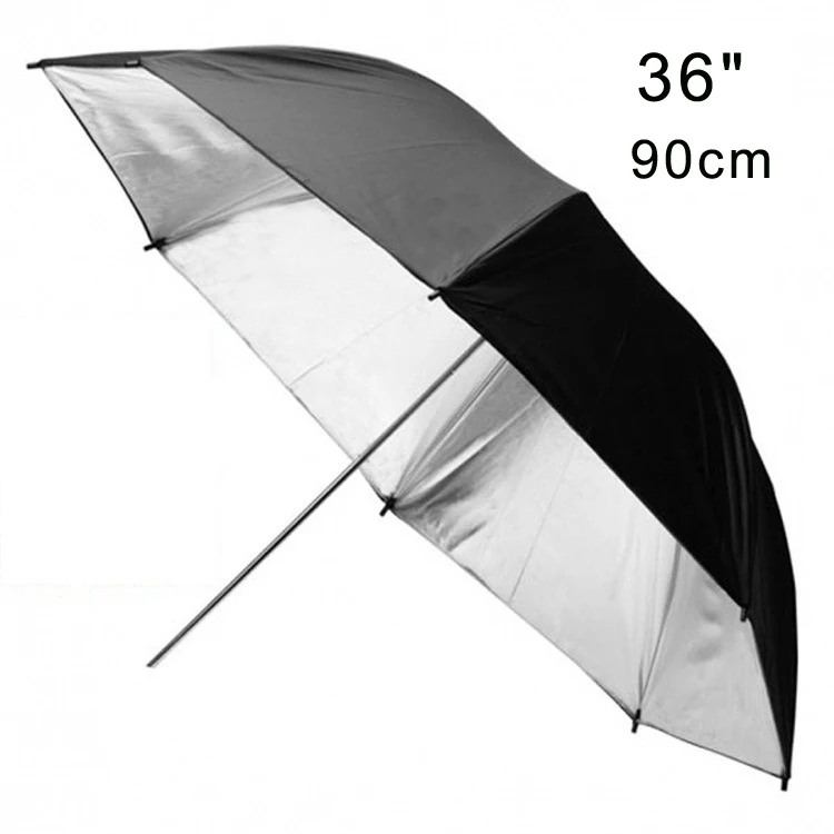 1PCS 36"/90cm Reflective Lighting Black Silver Reflecting Translucent Lambency Umbrella for Professional Photography Studio Fi
1PCS 36"/90cm Reflective Lighting Black Silver Reflecting Translucent Lambency Umbrella for Professional Photography Studio Fi