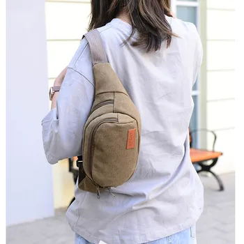 Fashion Neutral Canvas Outdoor Sports Waist Bag With Zipper Vintage Pure Color Hobos Portable Small Chest Bags 2019 New Trend
Fashion Neutral Canvas Outdoor Sports Waist Bag With Zipper Vintage Pure Color Hobos Portable Small Chest Bags 2019 New Trend