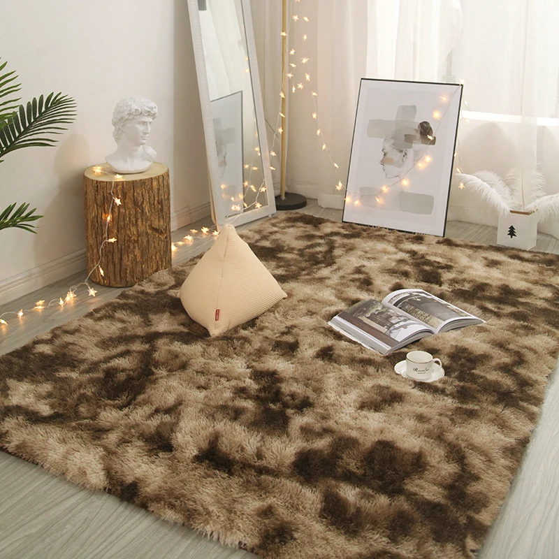 Gradient color living room carpet European long hair fashion bedroom mat bay window bedside blanket washable personality rug
Gradient color living room carpet European long hair fashion bedroom mat bay window bedside blanket washable personality rug