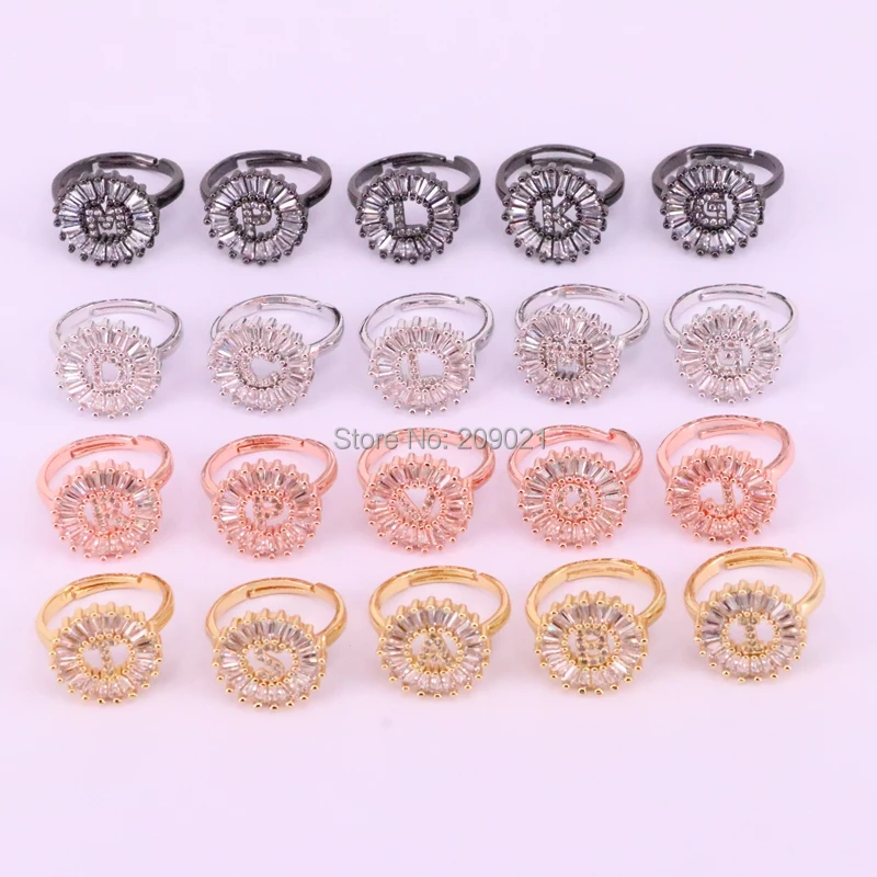 10Pcs hot sale fashion micro pave CZ Alphabet Letter rings,wholesale Cubic Zirconia initials charm ring
10Pcs hot sale fashion micro pave CZ Alphabet Letter rings,wholesale Cubic Zirconia initials charm ring