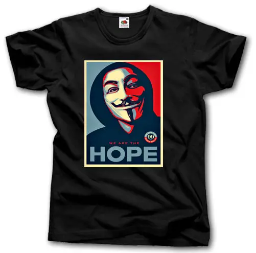 HOPE V FOR VENDETTA ANONYMOUS T-SHIRT S-3XL MASK FAWKES Summer T Shirt Brand Fitness Body Building Retro Top Tee
HOPE V FOR VENDETTA ANONYMOUS T-SHIRT S-3XL MASK FAWKES Summer T Shirt Brand Fitness Body Building Retro Top Tee