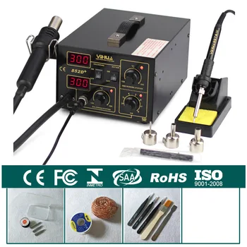 700W Pump Type Hot Air Heat Gun Digital Soldering Iron 2in1 SMD Hot Air Rework Solder Station With Free Gifts YIHUA 852D+
700W Pump Type Hot Air Heat Gun Digital Soldering Iron 2in1 SMD Hot Air Rework Solder Station With Free Gifts YIHUA 852D+