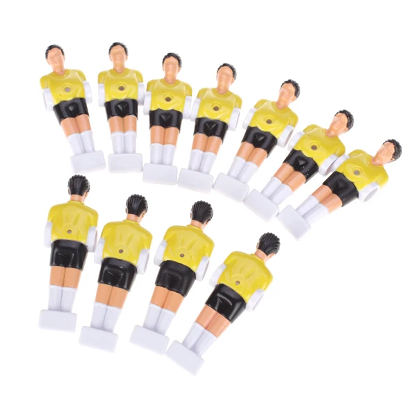 11PCS Yellow/White Foosball Soccer Table REPLACEMENT PARTS MAN Players Set Soccer Men Replacement