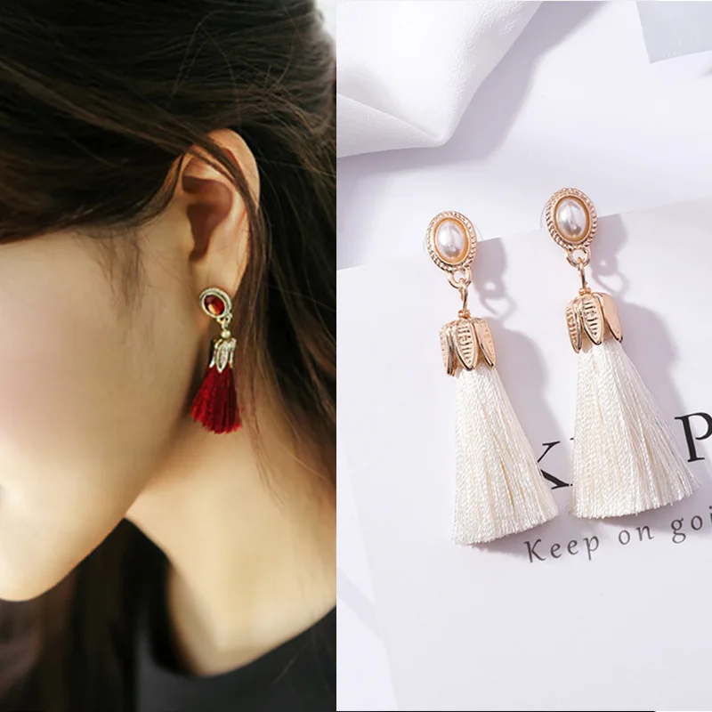 Korean Cotton Tassel Earrings For Women Long Fringing Oval Small Drop Earring Vintage Pendientes Mujer Moda 2018 Party Dropship
Korean Cotton Tassel Earrings For Women Long Fringing Oval Small Drop Earring Vintage Pendientes Mujer Moda 2018 Party Dropship