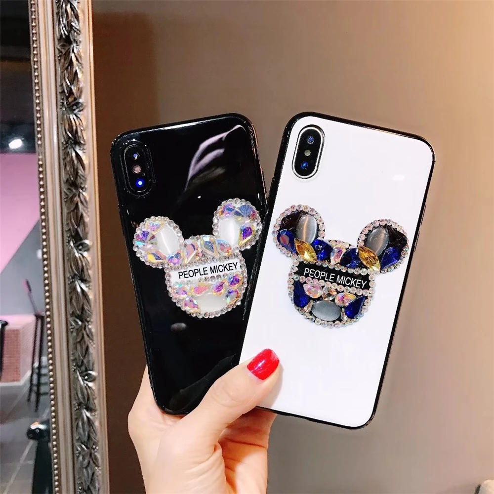 3D Diamonds Mickey Mouse Phone Cases For iPhone 6 6S 7 8 Plus X 10 Rhinestone Ears Soft Porcelain TPU Protect Phone Covers
3D Diamonds Mickey Mouse Phone Cases For iPhone 6 6S 7 8 Plus X 10 Rhinestone Ears Soft Porcelain TPU Protect Phone Covers