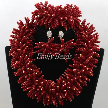 2016 Latest Nigerian Crystal Beads Necklace Bridal Jewelry Set Chunky Red African Beads Jewelry Set Free Shpping AIJ998
2016 Latest Nigerian Crystal Beads Necklace Bridal Jewelry Set Chunky Red African Beads Jewelry Set Free Shpping AIJ998