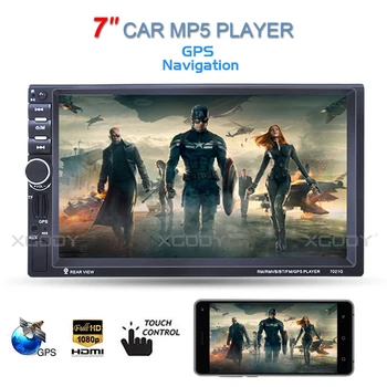 

7" Car MP5 Player Radio 2 Din GPS Navigation Multimedia Player AUX USB Bluetooth Phone Charge Navigator Car Audio 2Din Autoradio