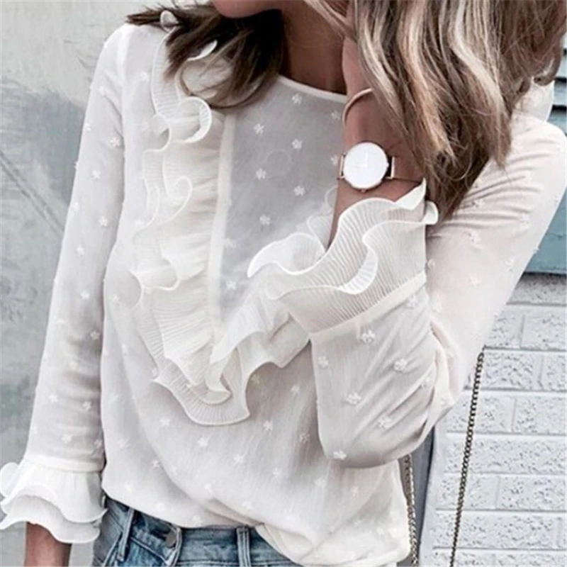 New Women Blouse Casual Floral Lace Shirts Sexy Female Loose Long Sleeve Ruffle Shirt Blouse Ladies Tops And Blouses Shirts Tops
New Women Blouse Casual Floral Lace Shirts Sexy Female Loose Long Sleeve Ruffle Shirt Blouse Ladies Tops And Blouses Shirts Tops
