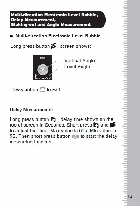 Rechargeable Laser rangefinder Distance meter 120M 80M Angel Ruler Electronic Level With-TFT Lcd Camera Rangefinder