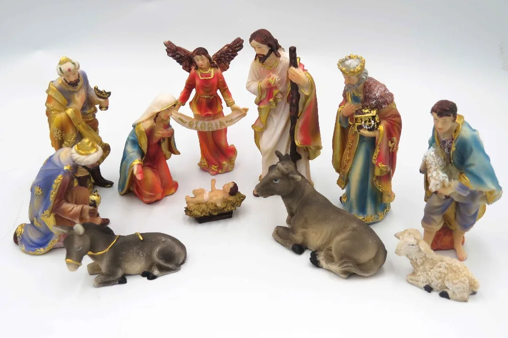 Hankroi 11 Piece Christmas Nativity Set - Real Life Nativity Set Resin Sculpture Hand Painted Tabletop figurine
Hankroi 11 Piece Christmas Nativity Set - Real Life Nativity Set Resin Sculpture Hand Painted Tabletop figurine
