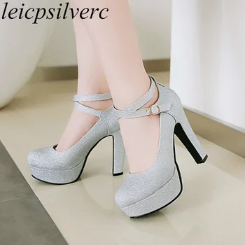 Women Pumps Super High Heels Sexy New Fashion Square Heel Platform 2019 Spring Autumn Pu Party Wedding Shoes Gold Purple Black
Women Pumps Super High Heels Sexy New Fashion Square Heel Platform 2019 Spring Autumn Pu Party Wedding Shoes Gold Purple Black
