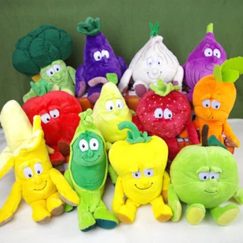 

LoveCCD 25-30cm Fruits Vegetables Banana Pear Brcoccoli Watermelon Pineapple Carrot Strawberry Soft Plush Doll Toy J11no