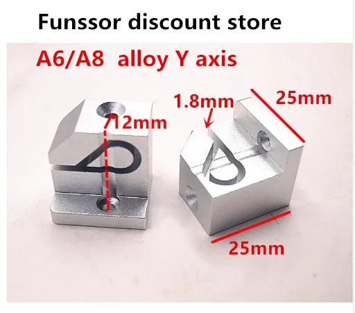Funssor Anet A6/A8 3D printer aluminum alloy Y axis belt holder upgrade kit metal timing belt tension set
Funssor Anet A6/A8 3D printer aluminum alloy Y axis belt holder upgrade kit metal timing belt tension set