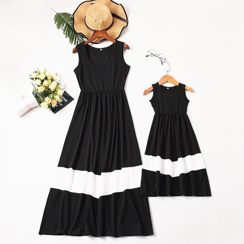 Mom And Daughter Dress Sleeveless Long-Dress Solid Color Splice Mommy And Me Clothes For Girls Family Matching Clothes Outfits
Mom And Daughter Dress Sleeveless Long-Dress Solid Color Splice Mommy And Me Clothes For Girls Family Matching Clothes Outfits