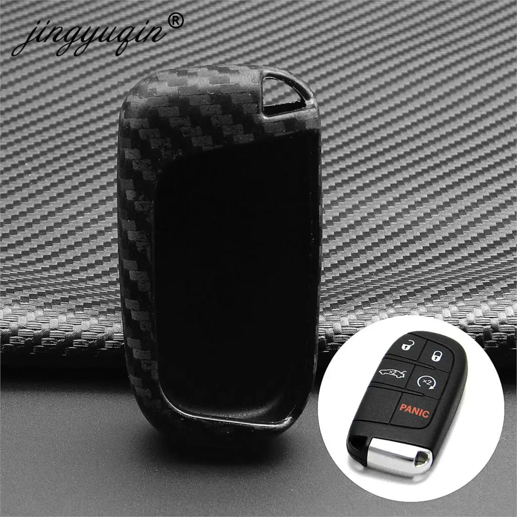 jingyuqin Carbon Silicone Remote Key Fob Case For Dodge Durango Journey Charger for Jeep Renegade Grand Cherokee Chrysler 300
jingyuqin Carbon Silicone Remote Key Fob Case For Dodge Durango Journey Charger for Jeep Renegade Grand Cherokee Chrysler 300