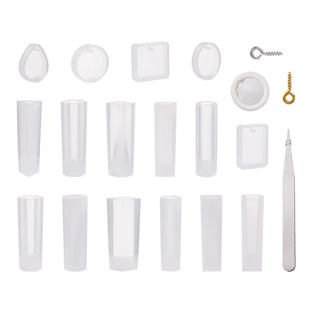 Mixed Shape DIY Silicone Molds Resin Epoxy Tool Set Jewelry Making with Iron Screw Eye Pin Bail Peg Tweezers Latex Finger Cots
Mixed Shape DIY Silicone Molds Resin Epoxy Tool Set Jewelry Making with Iron Screw Eye Pin Bail Peg Tweezers Latex Finger Cots
