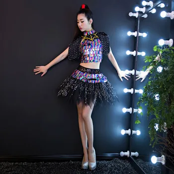 Modern Dance Costume Female Adult Sexy Fashion Sequins And Tassel Jazz Dance Costume Ds Nightclub Bar Costume DQL145
Modern Dance Costume Female Adult Sexy Fashion Sequins And Tassel Jazz Dance Costume Ds Nightclub Bar Costume DQL145