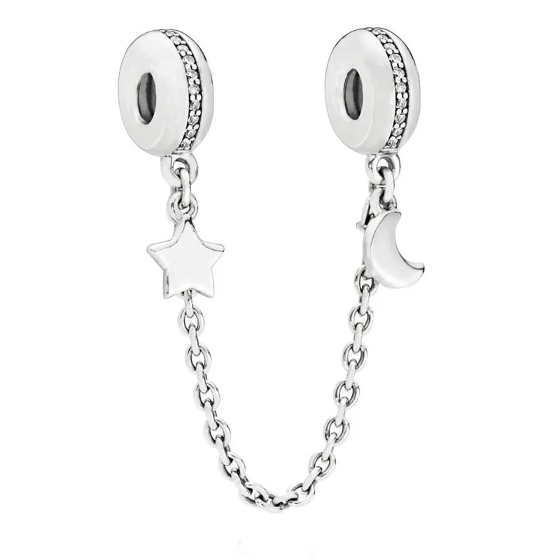 PANDULASO 2018 Winter Personal Galaxy Safety Chain Charm Bead fit pandora Bracelet Silver 925 Original Star And Moon DIY Jewelry
PANDULASO 2018 Winter Personal Galaxy Safety Chain Charm Bead fit pandora Bracelet Silver 925 Original Star And Moon DIY Jewelry