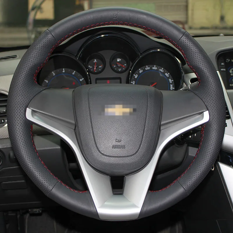 New Anti Slip Black Leather Steering Wheel Stitch on Wrap Cover For Chevy Cruze
New Anti Slip Black Leather Steering Wheel Stitch on Wrap Cover For Chevy Cruze