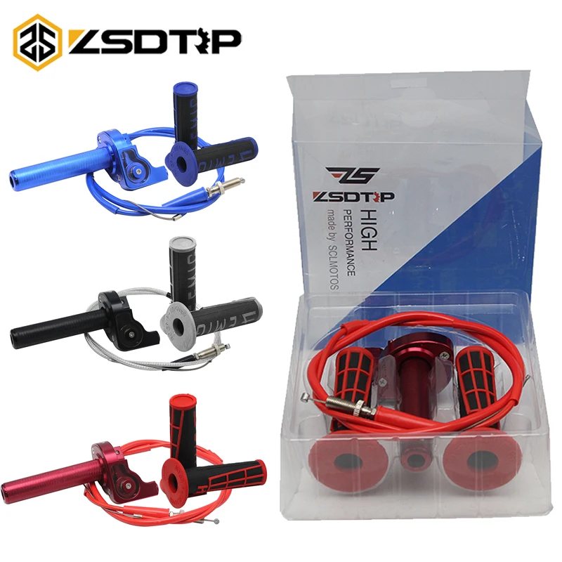 ZSDTRP Motorcycle Handle Grip 1/4 Quick Turn Throttle Dirt Pit Bike Motocross 7/8" Handlebar Hand Grips KTM CRF KAYO
ZSDTRP Motorcycle Handle Grip 1/4 Quick Turn Throttle Dirt Pit Bike Motocross 7/8" Handlebar Hand Grips KTM CRF KAYO