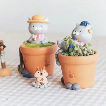 Home Garden Office Desktop Decoration Cute Cartoon Cat Designed Pot For Flower Succulent Plants (Not Included)
Home Garden Office Desktop Decoration Cute Cartoon Cat Designed Pot For Flower Succulent Plants (Not Included)