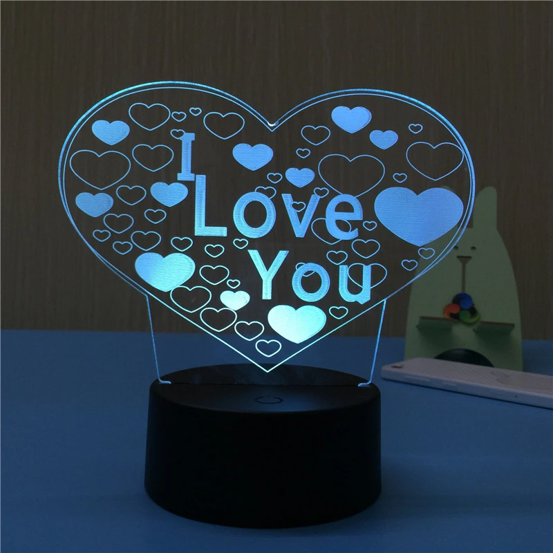 Novelty Gift Love Heart Couples 3D Lamp Night Light for Chilren LED Illusion Atmosphere Sleep Light Touch Colors Changing
Novelty Gift Love Heart Couples 3D Lamp Night Light for Chilren LED Illusion Atmosphere Sleep Light Touch Colors Changing