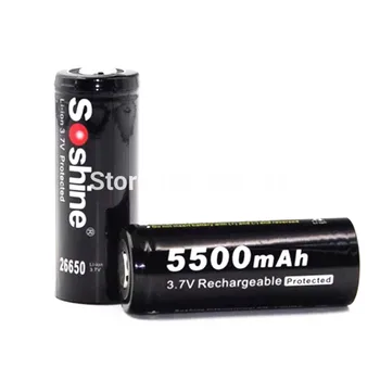 2 Pcs / Pair Soshine 3.7V 5500mAh 26650 Battery Protected 26650 Rechargeable Li-ion Batteries Cell with Battery Holder Case
2 Pcs / Pair Soshine 3.7V 5500mAh 26650 Battery Protected 26650 Rechargeable Li-ion Batteries Cell with Battery Holder Case