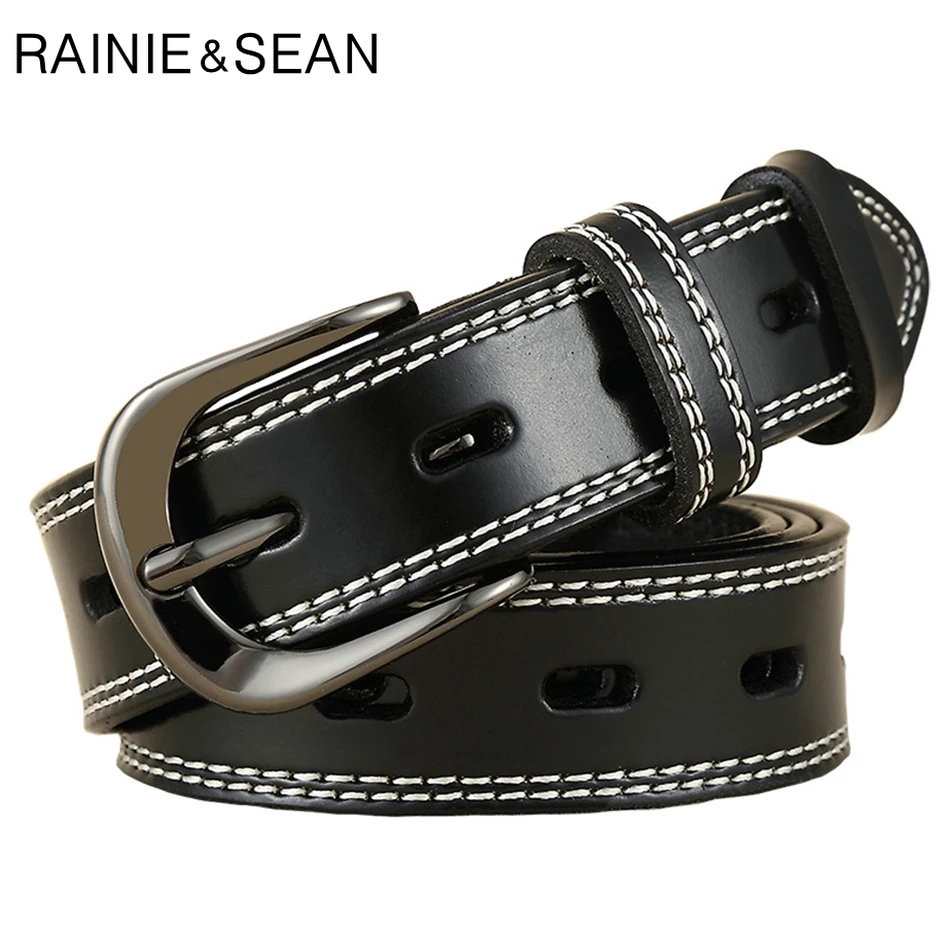 RAINIE SEAN Women Fashion Belts for High Quality Ladies Genuine Leather Belts Hollow Retro Black Punk Rock Cowhide Leather Belt
RAINIE SEAN Women Fashion Belts for High Quality Ladies Genuine Leather Belts Hollow Retro Black Punk Rock Cowhide Leather Belt