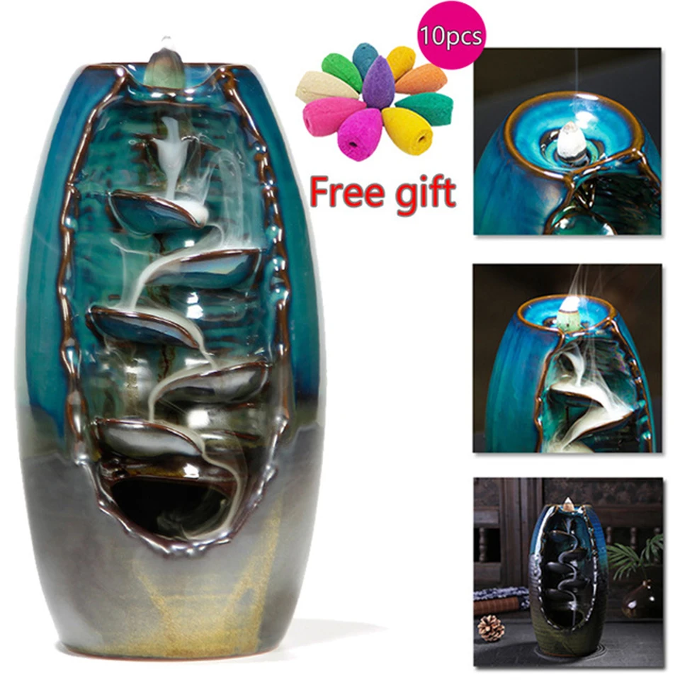 Hot sale Mountain River Handicraft Incense Holder Ceramic Backflow Waterfall Smoke Incense Burner Mother's Gift Home Decor
Hot sale Mountain River Handicraft Incense Holder Ceramic Backflow Waterfall Smoke Incense Burner Mother's Gift Home Decor