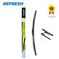 REFRESH Hybrid Wiper Blade Dual Rubber for Best Wipe Windscreen High Performance Fit Hook Arms Only - ( Pack of 1 ) image