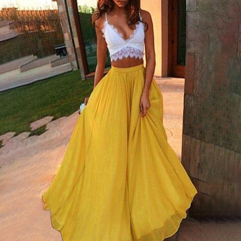 Women Casual High Waist Maxi Skirt Long Summer Chiffon Sexy Travel Solid Loose Party Daily Fashion Skirt #2
Women Casual High Waist Maxi Skirt Long Summer Chiffon Sexy Travel Solid Loose Party Daily Fashion Skirt #2