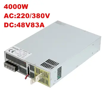 

4000W 48V Power Supply 0-48V Adjustable Power 48VDC AC-DC 0-5V Analog Signal Control SE-4000-48 Power Transformer 48V 83A ON/OFF