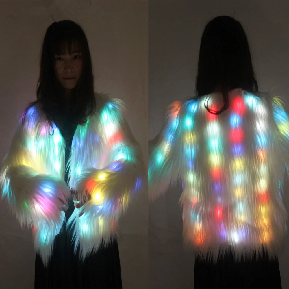 Luminous LED Winter Sweater Skin Artifical Christmas HalloweenCoat Dance Show Night Plus Size Fur Coat Outwear
Luminous LED Winter Sweater Skin Artifical Christmas HalloweenCoat Dance Show Night Plus Size Fur Coat Outwear