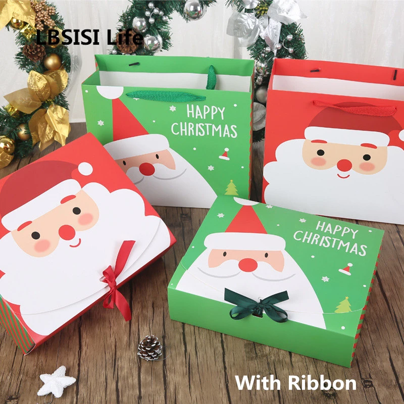 LBSISI Life Christmas Gift Box Paper Santa Claus Snowman Candy Cookie Star Christmas Hand Bag Pack Boxes With Ribbon
LBSISI Life Christmas Gift Box Paper Santa Claus Snowman Candy Cookie Star Christmas Hand Bag Pack Boxes With Ribbon