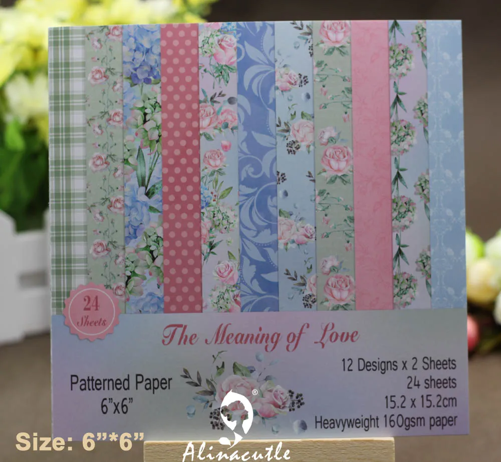AlinaCraft 24 sheets 6"X6"the meaning of love patterned paper Scrapbooking paper pack handmade craft paper craft Background pad
AlinaCraft 24 sheets 6"X6"the meaning of love patterned paper Scrapbooking paper pack handmade craft paper craft Background pad