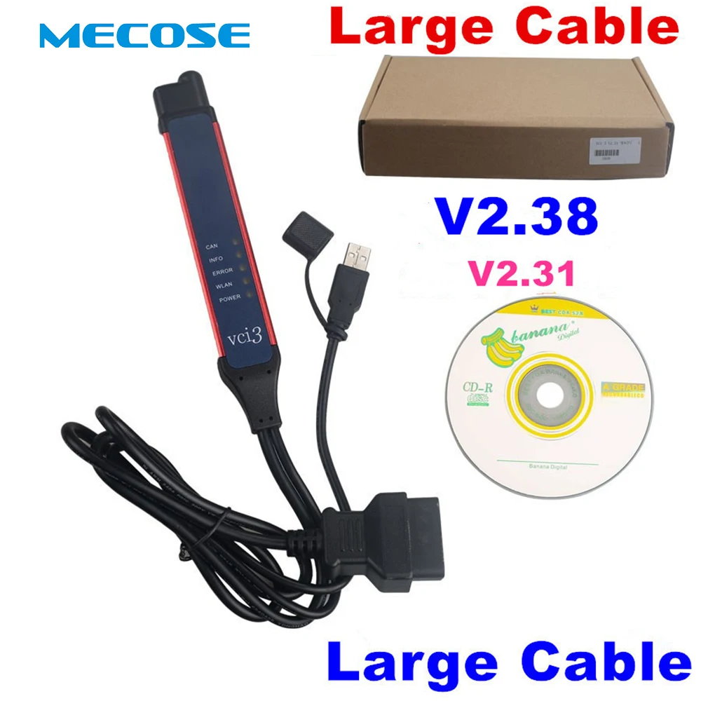 Large Cable Quality A+ VCI3 V2.31 SDP3 VCI3 Scanner for VCI Wireless VCI-3 Truck Diagnosis Software WIFI 2.31 instead 2.27 VCI2
Large Cable Quality A+ VCI3 V2.31 SDP3 VCI3 Scanner for VCI Wireless VCI-3 Truck Diagnosis Software WIFI 2.31 instead 2.27 VCI2