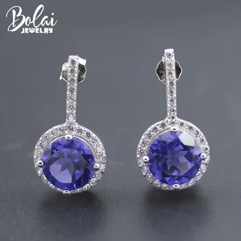 Bolai tanzanite stud earrings genuine 925 sterling silver created blue gemstone jewelry ear studs for women wedding earring 2019
Bolai tanzanite stud earrings genuine 925 sterling silver created blue gemstone jewelry ear studs for women wedding earring 2019