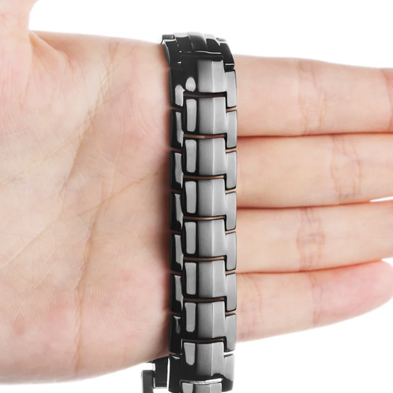Hottime Trendy Men's Jewelry Healing Magnetic Bracelets Bangles Blood Pressure Silver Titanium Bracelet Male Accessory Hand
Hottime Trendy Men's Jewelry Healing Magnetic Bracelets Bangles Blood Pressure Silver Titanium Bracelet Male Accessory Hand