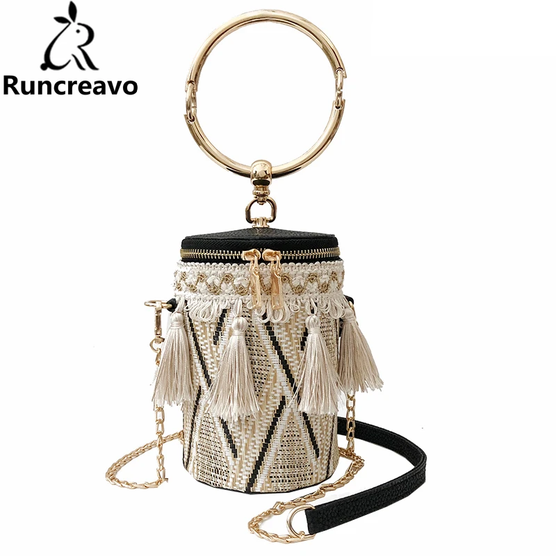 Japan Style Bucket Cylindrical Straw Bags Barrel-Shaped Woven Women Crossbody Bags Metal Handle Shoulder Tote Bag sac a main
Japan Style Bucket Cylindrical Straw Bags Barrel-Shaped Woven Women Crossbody Bags Metal Handle Shoulder Tote Bag sac a main