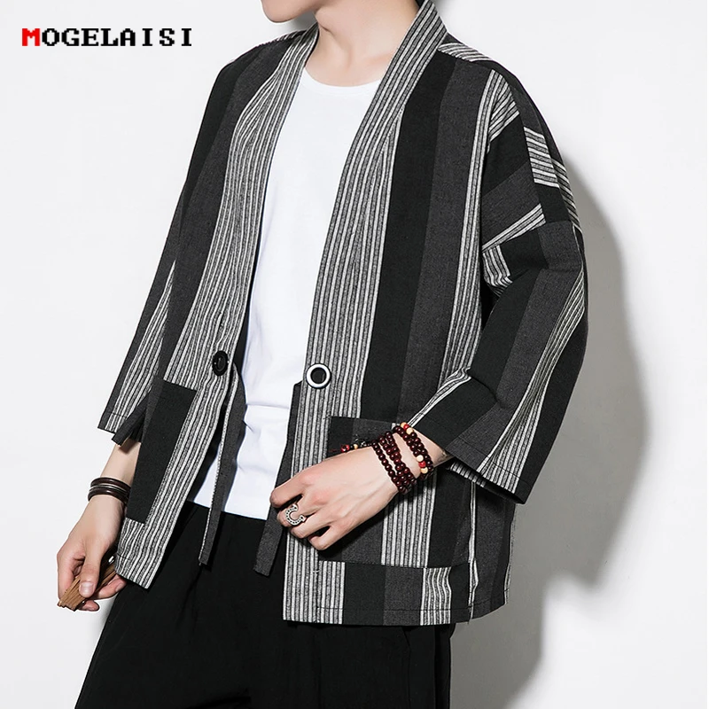 Linen Cotton Open Stitch Shirts Men Striped Chinese style three quarter sleeve men white color shirt pactchwork plus size 5XL
Linen Cotton Open Stitch Shirts Men Striped Chinese style three quarter sleeve men white color shirt pactchwork plus size 5XL