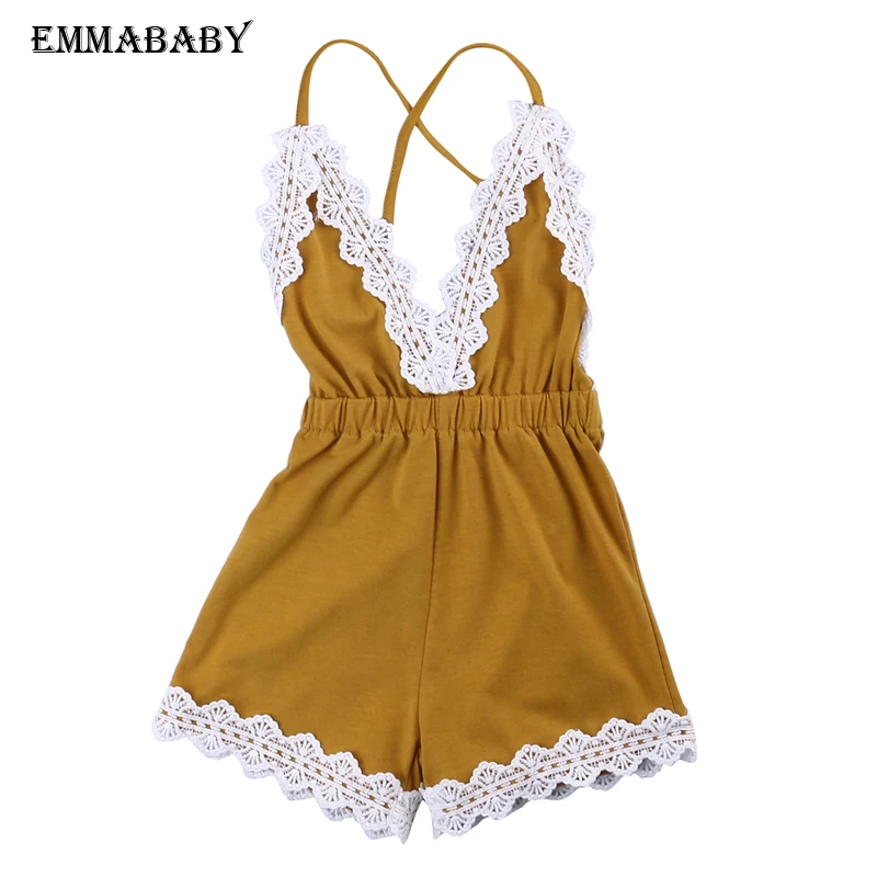2019 HOt Sale 2-12Y Girls Yellow Jumpsuit Romper Outfit Summer Kids Flower Lace Costume Children Overalls Clothes
2019 HOt Sale 2-12Y Girls Yellow Jumpsuit Romper Outfit Summer Kids Flower Lace Costume Children Overalls Clothes