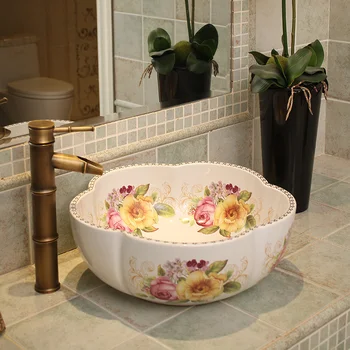 Peony China New Europe Style Handmade porcelain wash basin Flower Shape Countertop Ceramic Bathroom Basin Bathroom Sink
Peony China New Europe Style Handmade porcelain wash basin Flower Shape Countertop Ceramic Bathroom Basin Bathroom Sink