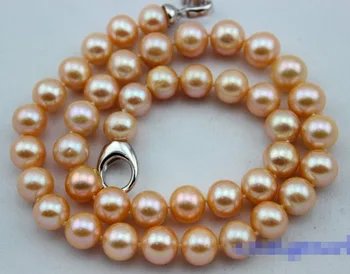 freshwater pearl necklace 10-11mm Natural pink Quality"handmade"alloy beauty17.5 "
freshwater pearl necklace 10-11mm Natural pink Quality"handmade"alloy beauty17.5 "