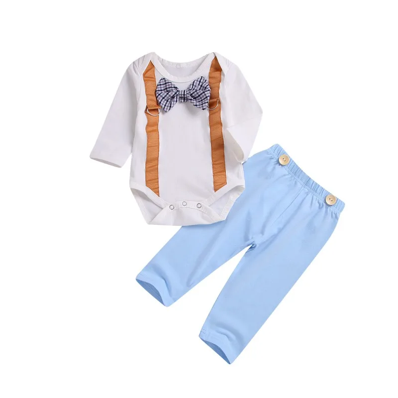 Spring Boy's Clothing Sets Newborn BabyBoy Long Sleeve RomperTops+Long Pants 2-Piece Outfits SetY M M
Spring Boy's Clothing Sets Newborn BabyBoy Long Sleeve RomperTops+Long Pants 2-Piece Outfits SetY M M